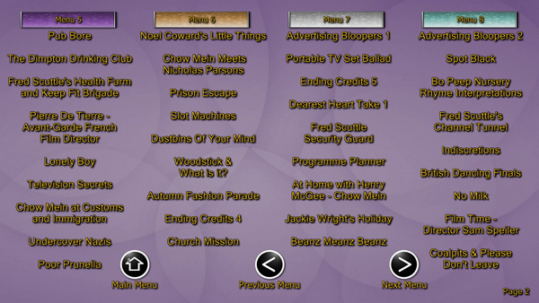 Volume 1 Main Menu 2